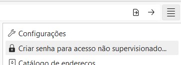 Menu do AnyDesk com a opção destacada: Criar senha para acesso não supervisionado
