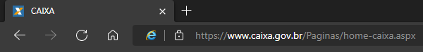 ícone do Internet Explorer na barra de endereço do Edge
